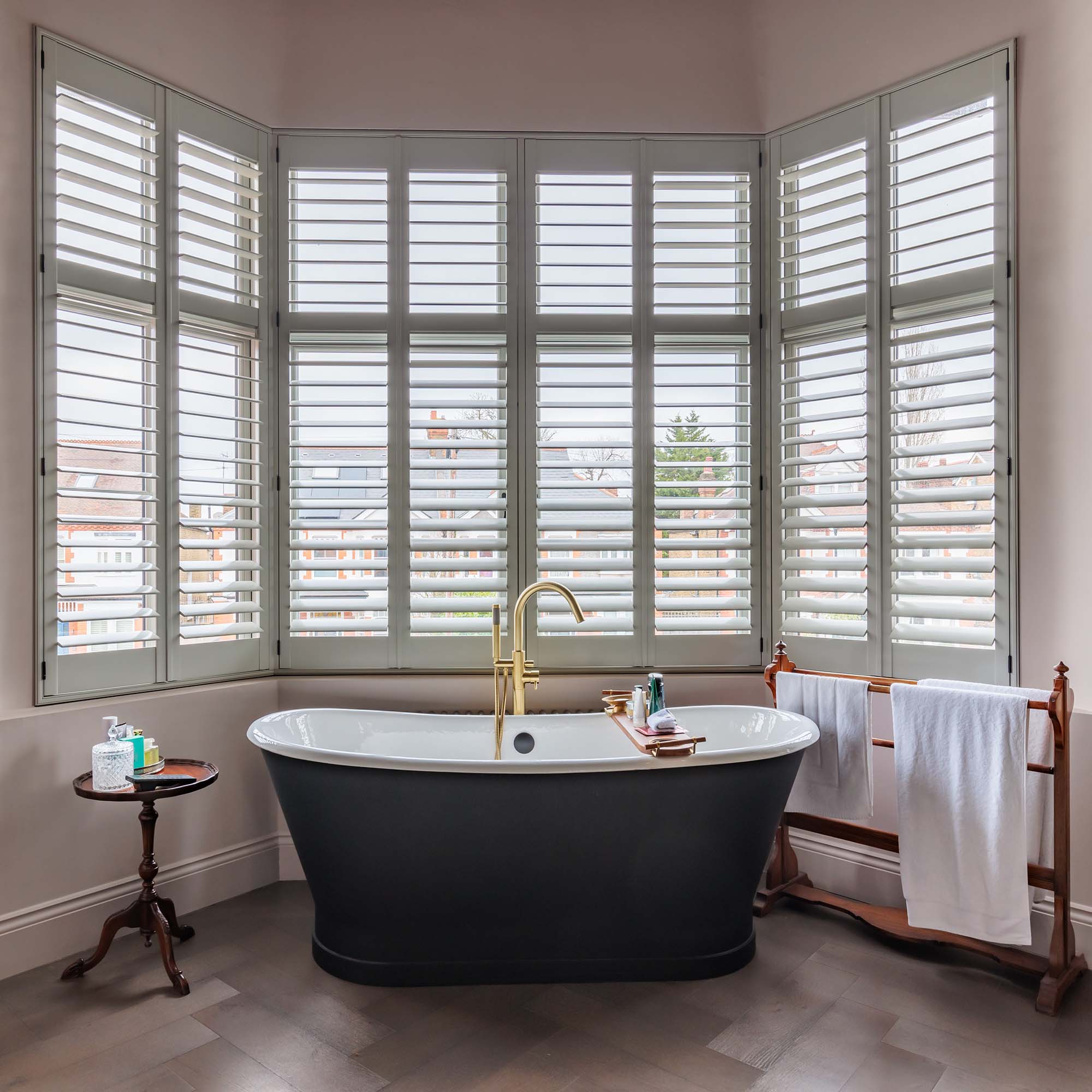 Master bathroom with freestanding bath