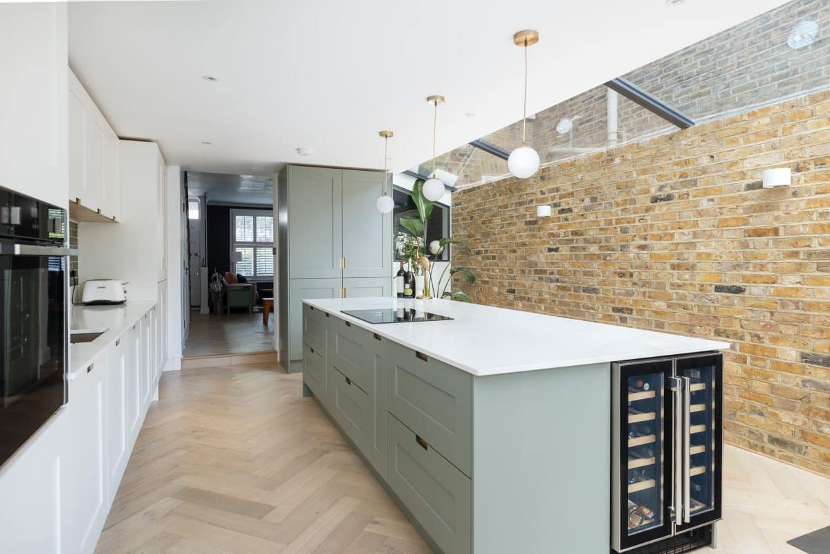kitchen with sky lights