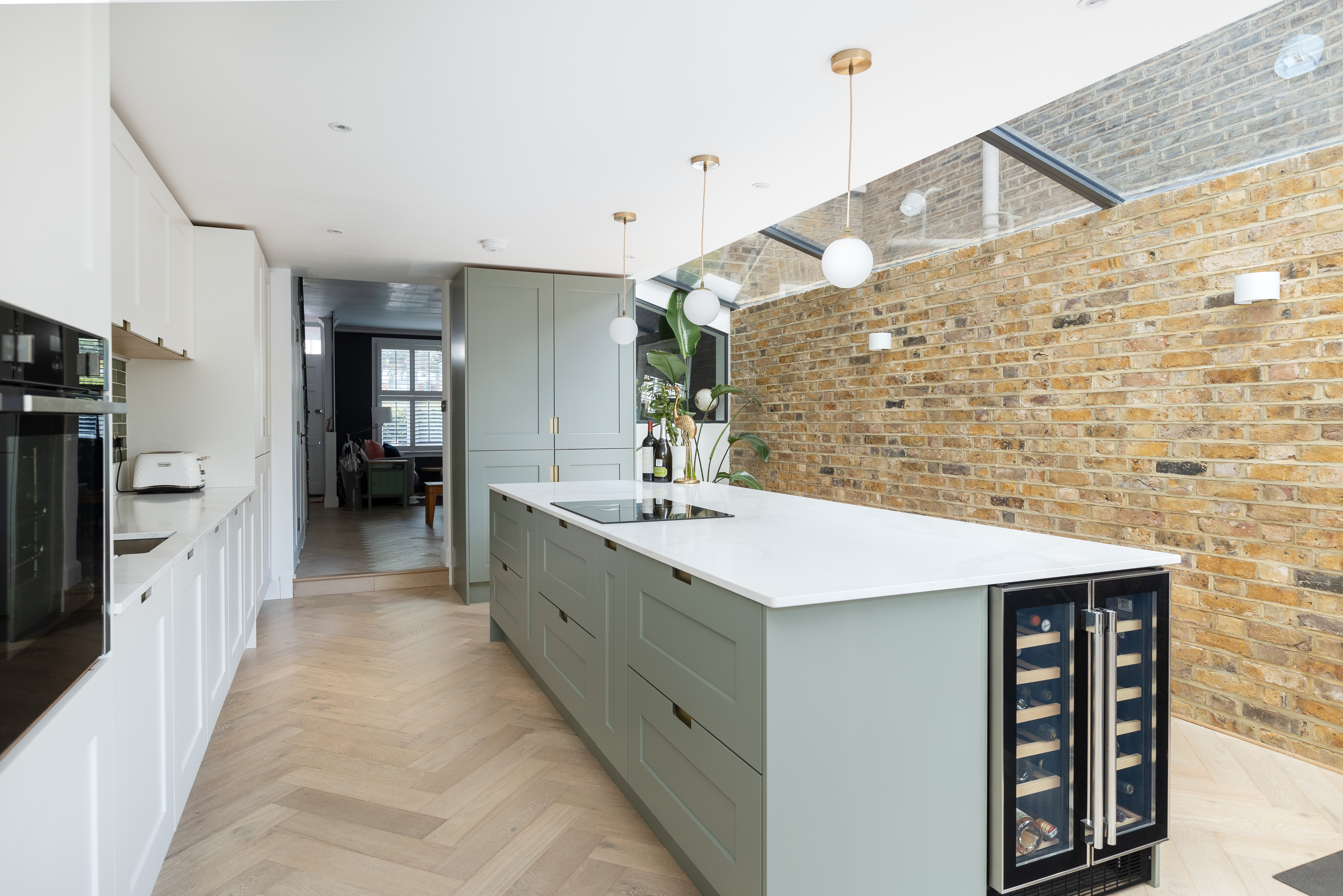 kitchen with sky lights